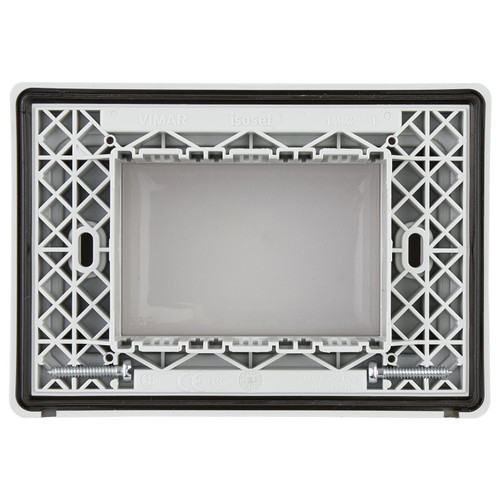 Vimar Isoset 3-Module IP55 Cover Plate, For Eikon, Arké, Plana, With Screws