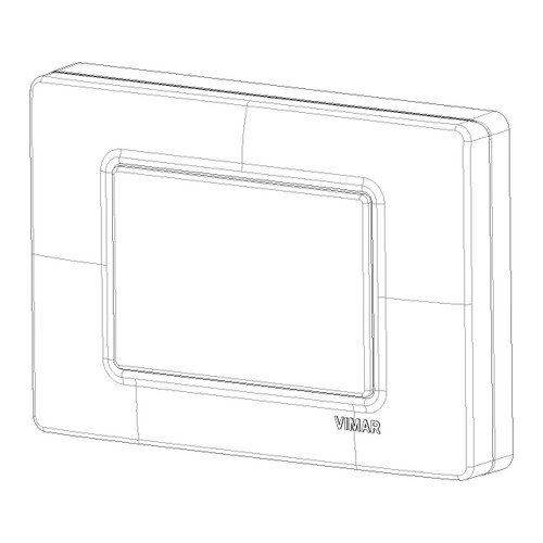 Vimar Isoset 3-Module IP55 Cover Plate, For Eikon, Arké, Plana, With Screws