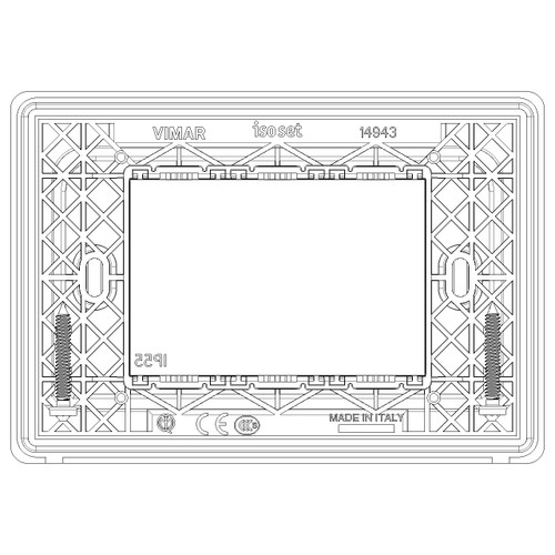 Vimar Isoset 3-Module IP55 Cover Plate, For Eikon, Arké, Plana, With Screws