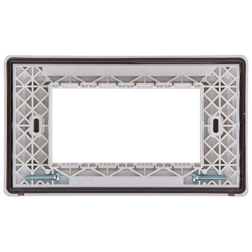 Vimar 4-Module IP55 Cover Plate, For Eikon and Plana Series, For 4-Module Flush Mounting Boxes, With Screws