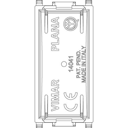 Vimar Plana 1M Blank Module, Built-In, Halogen-Free Thermoplastic