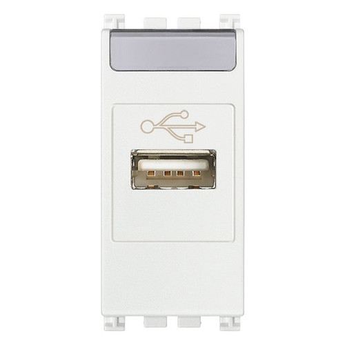Vimar ARKÉ USB Outlet, 1 Module, IP20, Flush Mount, Screw Terminals