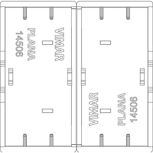 Vimar Plana Interchangeable RF Switch Buttons, for EnOcean, Bluetooth, ZigBee RF Devices, IP40, Halogen-Free Thermoplastic
