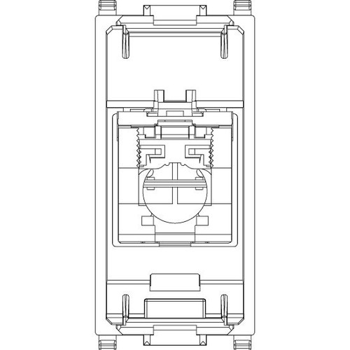 Vimar Plana Series RJ45 Cat5e Panduit Outlet, T568A/B, 8 Contacts