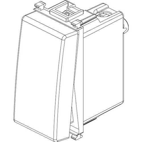 Vimar Plana 1P 16AX 1-Way Switch, 250V, IP40, Flush Mount