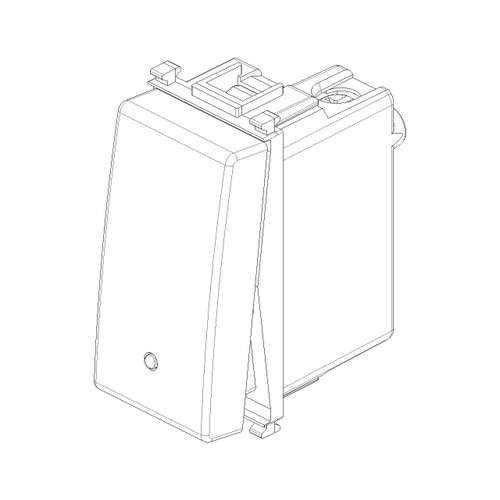 Vimar Plana 1P 16AX 2-Way Switch, 250V, IP40, Optional LED Lighting