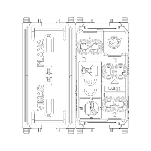 Vimar Plana 1P 16AX 2-Way Switch, 250V, IP40, Optional LED Lighting