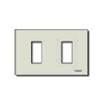 Vimar 8000 Series 2-Module Cover Plate, For 3-Module Flush Mounting Boxes, Snap Fixing - Apollo Lighting