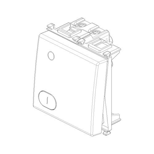 Vimar Plana 2P 1-Way Switch, 16AX, 250V, Lightable