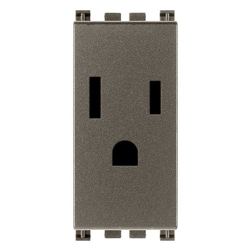 Vimar ARKÉ 2P+E USA Socket Outlet, 15A, 127V, Flush-Mounted, Screw Terminal