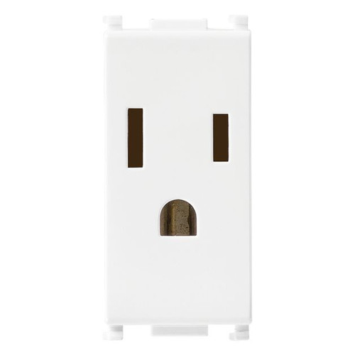 Vimar ARKÉ 2P+E USA Socket Outlet, 15A, 127V, Flush-Mounted, Screw Terminal