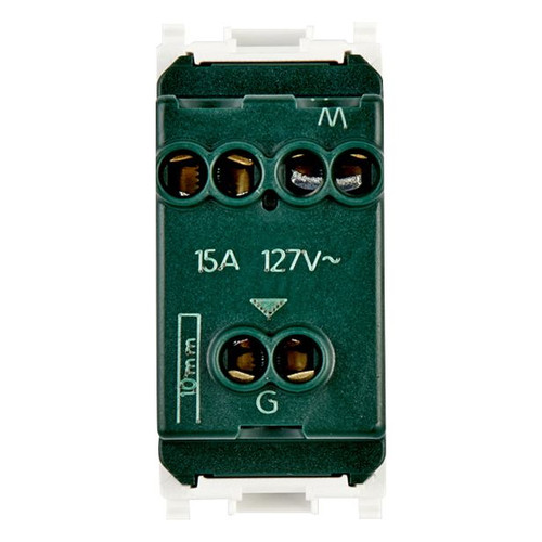 Vimar ARKÉ 2P+E USA Socket Outlet, 15A, 127V, Flush-Mounted, Screw Terminal