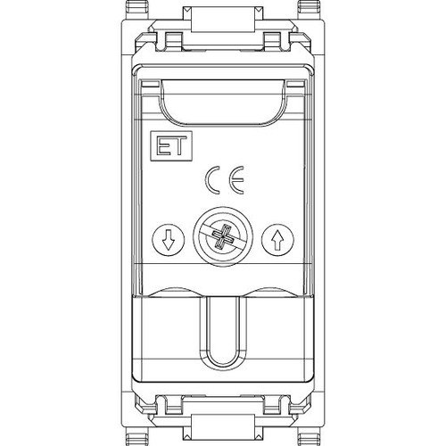 Vimar Plana TV-RD-SAT Coaxial Socket Outlet, 5-2400 MHz, Male Connector, Snap Mounting - Apollo Lighting