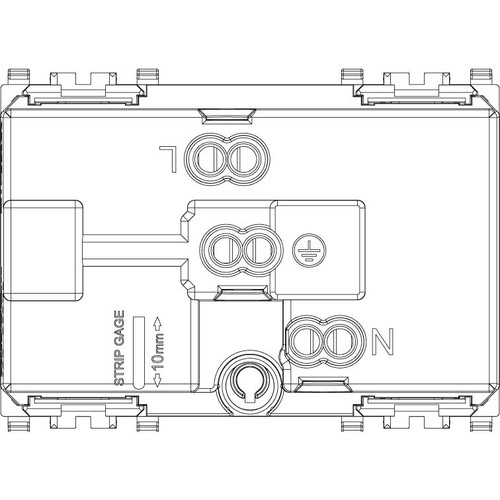 Vimar EIKON Two 2P+E USA+EU SICURY Socket Outlets, 16A, 250V, Flush Mount, 3 Module, IP20 - Apollo Lighting