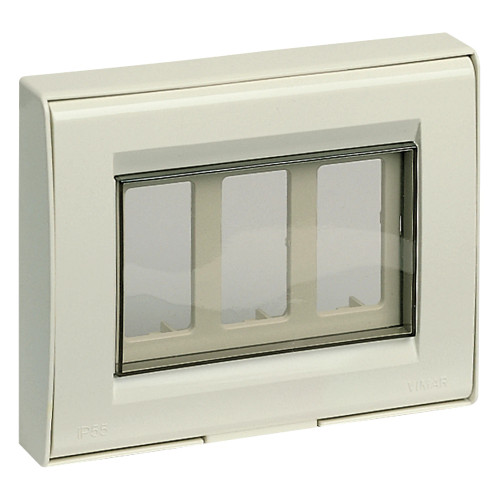 Vimar IP55 Cover Plate, For 8000 Standard Modules, 3-Module - Apollo Lighting