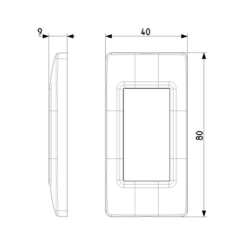 Vimar Plana 1-Module Panel Cover Plate, Halogen-Free, IP00