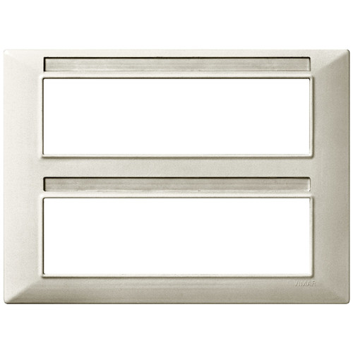 Vimar Plana 14-Module (7+7) Cover Plate, Technopolymer, Halogen-Free - Apollo Lighting