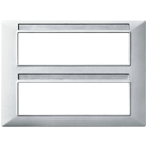 Vimar Plana 14-Module (7+7) Cover Plate, Technopolymer, Halogen-Free - Apollo Lighting
