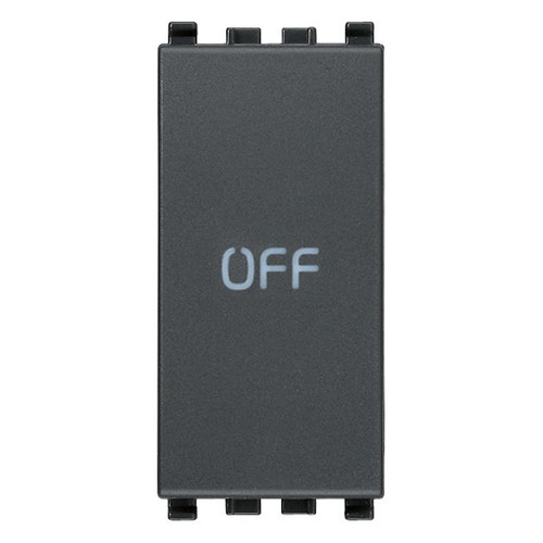 Vimar Eikon 1P NO+NC Push Button, 10A, 250V, IP40, Flush-Mount