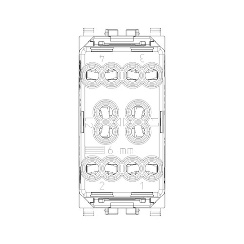 Vimar Eikon Vintage 2P 2-Way Push Button, 10A, Flush Mount