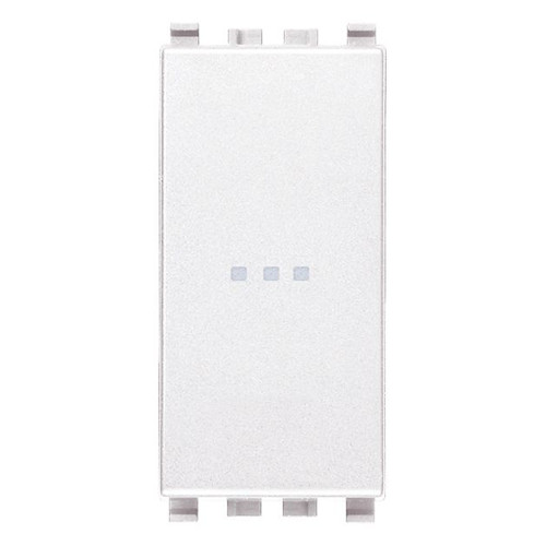 Vimar Eikon Axial 1P NO Push Button, 10A, 250V, Lightable, IP40
