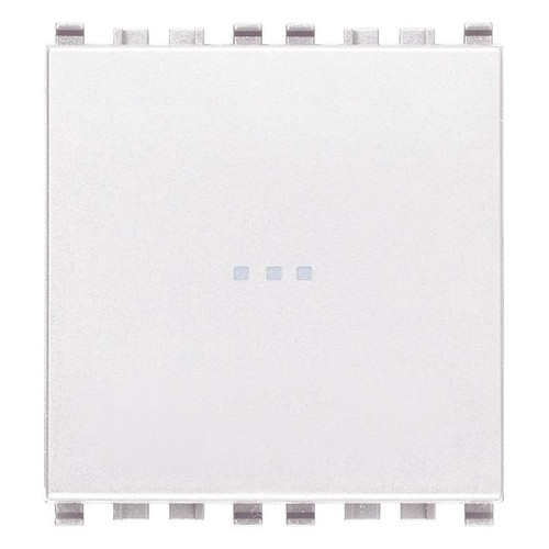 Vimar Eikon Axial 1P NO Push Button, 10A, 250V, Lightable, IP40