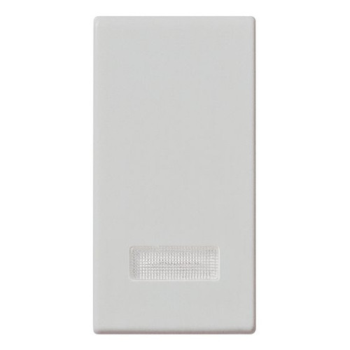 Vimar Plana 1-Module Interchangeable Button, Lightable Diffuser, IP40, Halogen-Free