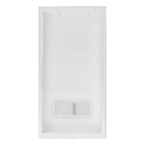 Vimar Plana 1-Module Interchangeable Button, Lightable Diffuser, IP40, Halogen-Free