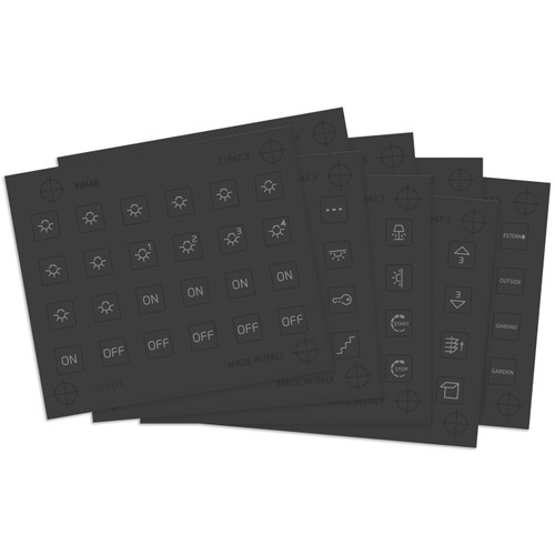 Vimar EIKON Symbol Sticker Sheets, For Eikon Tactil Controls - Apollo Lighting