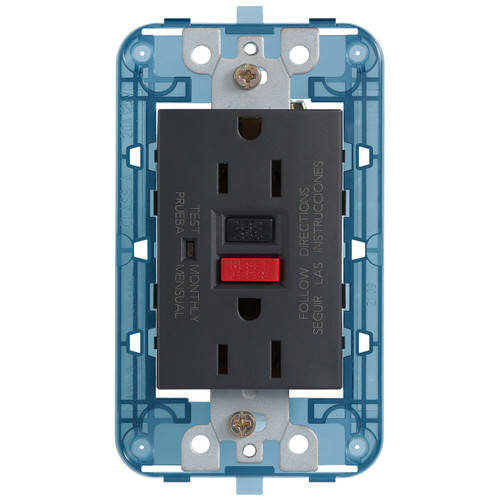 Vimar - ARKÉ Series - Two 2P+E USA Outlet with GFCI - 15A, 125V - Apollo Lighting