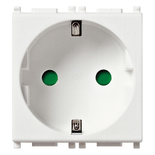 Vimar - Plana Series - 2P+E German SICURY Outlet - 16A, 250V - Apollo Lighting