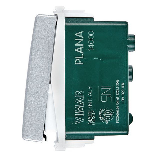 Vimar Plana 1P 10AX 1-Way Switch, 250V, Lightable, Replaceable Button - Apollo Lighting