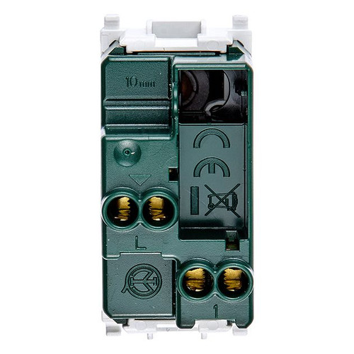 Vimar Plana 1P 10AX 1-Way Switch, 250V, Lightable, Replaceable Button - Apollo Lighting