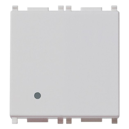Vimar Plana 1P 10AX 1-Way Switch, 250V, Lightable, Replaceable Button