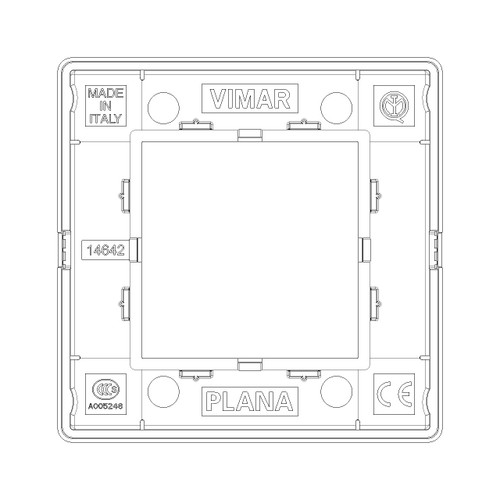 Vimar - Plana Series - 2 Modules Cover Plate - Apollo Lighting