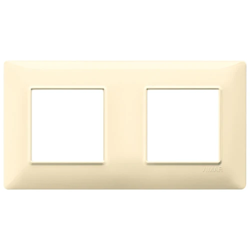 Vimar Plana 4-Module Cover Plate, 2+2 71mm Centers, Clamp Mounting