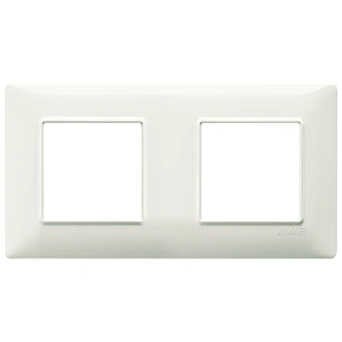 Vimar Plana 4-Module Cover Plate, 2+2 71mm Centers, Clamp Mounting