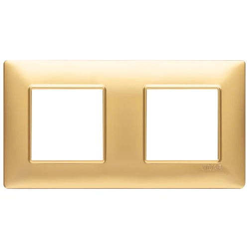Vimar Plana 4-Module Cover Plate, 2+2 71mm Centers, Clamp Mounting