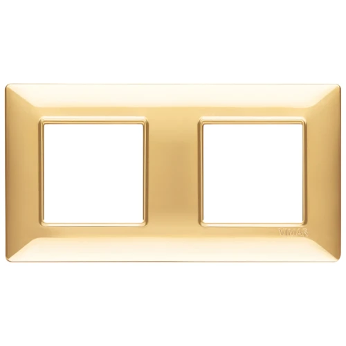 Vimar Plana 4-Module Cover Plate, 2+2 71mm Centers, Clamp Mounting