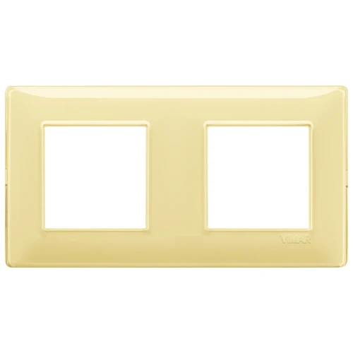 Vimar Plana 4-Module Cover Plate, 2+2 71mm Centers, Clamp Mounting