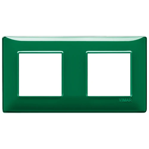 Vimar Plana 4-Module Cover Plate, 2+2 71mm Centers, Clamp Mounting