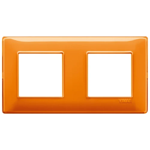 Vimar Plana 4-Module Cover Plate, 2+2 71mm Centers, Clamp Mounting