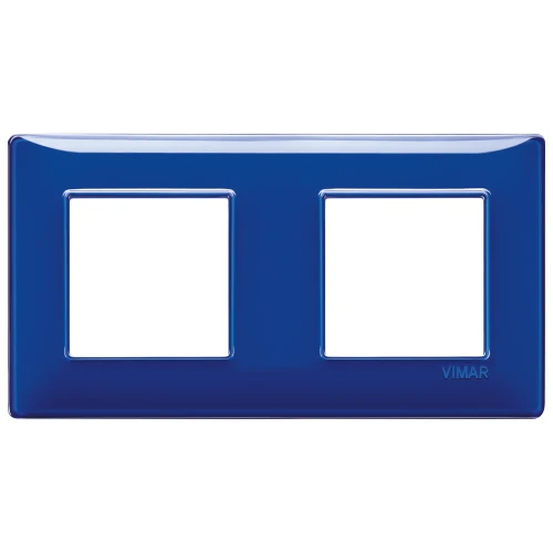 Vimar Plana 4-Module Cover Plate, 2+2 71mm Centers, Clamp Mounting