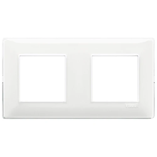 Vimar Plana 4-Module Cover Plate, 2+2 71mm Centers, Clamp Mounting