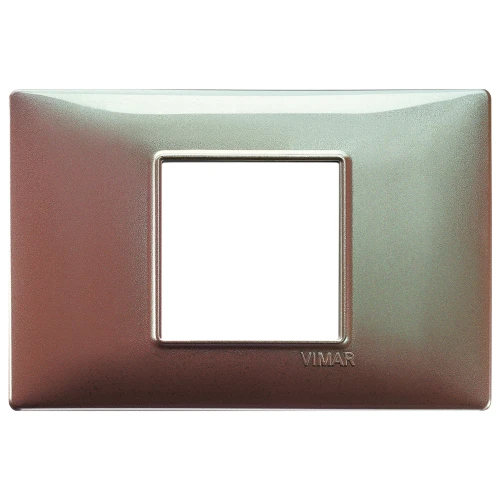 Vimar Plana 2-Central-Module Cover Plate, 120x80x9mm, IP00, Clamp Mount