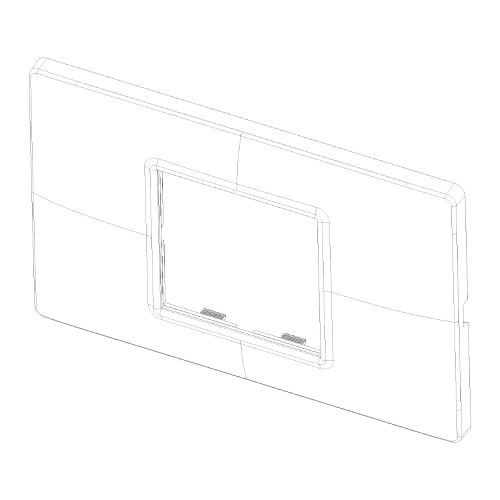 Vimar Plana 2-Central-Module Cover Plate, 120x80x9mm, IP00, Clamp Mount