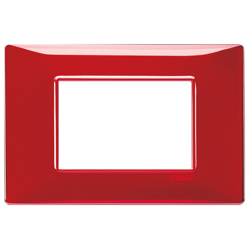 Vimar Plana 3-Module Cover Plate, 120 x 80 mm, IP00, Clamp Mounting - Apollo Lighting