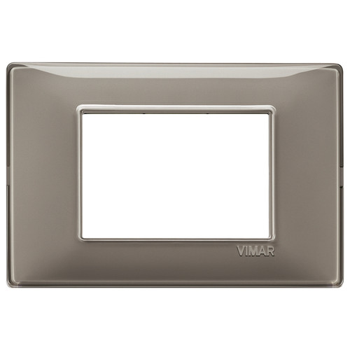 Vimar Plana 3-Module Cover Plate, 120 x 80 mm, IP00, Clamp Mounting