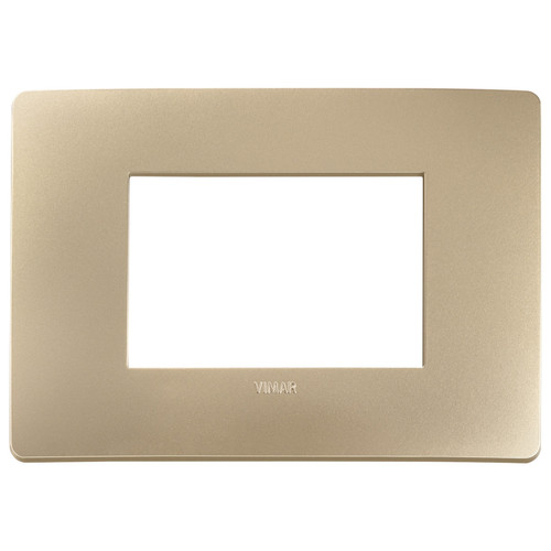 Vimar Plana 3-Module Cover Plate, 120 x 80 mm, IP00, Clamp Mounting