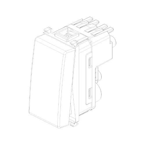 Vimar Plana 1P NO 10A Push Button, 250V, Lightable, IP40